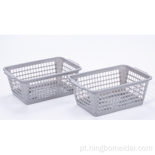 Multi cor de armazenamento de plástico cesta home use 2pk